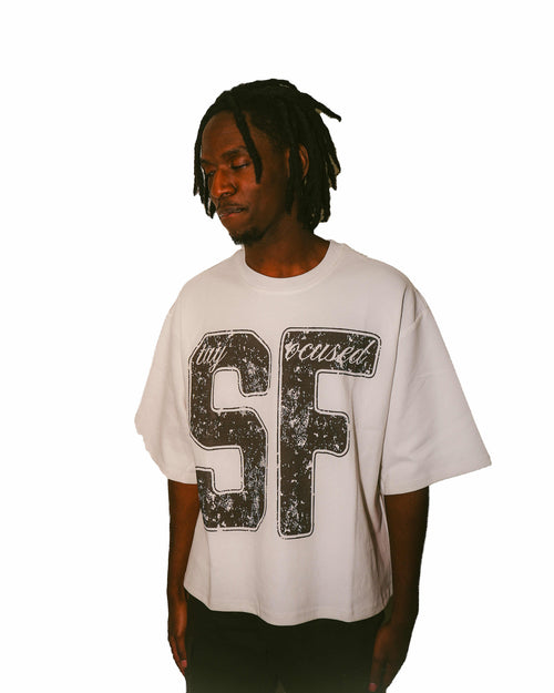 'SF' White Tee